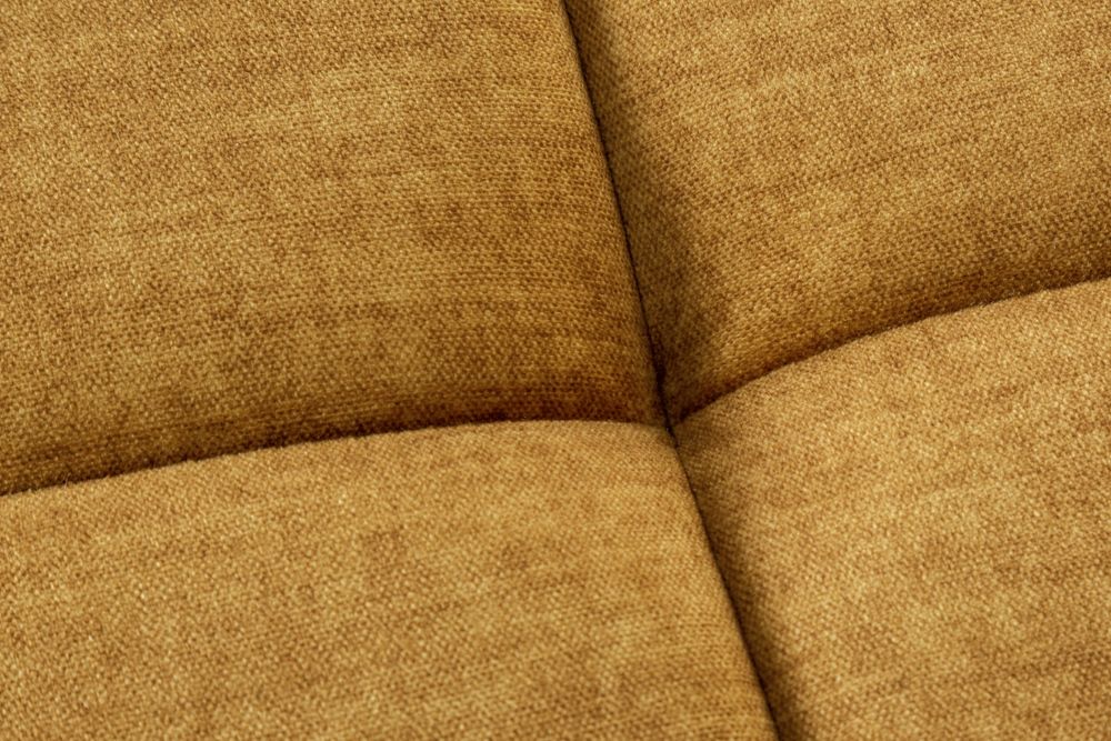 Extravaganter Hocker ELEGANCIA 110cm senfgelb Vogue Velours Samt mit Ziersteppung
