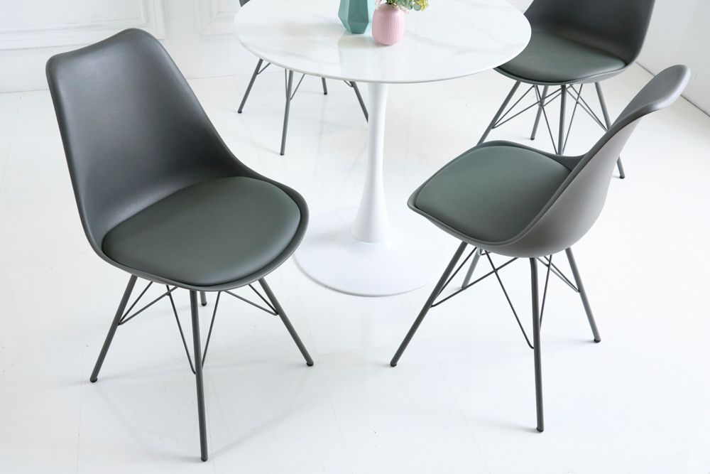 Retro Stuhl SCANDINAVIA MEISTERSTÜCK grau