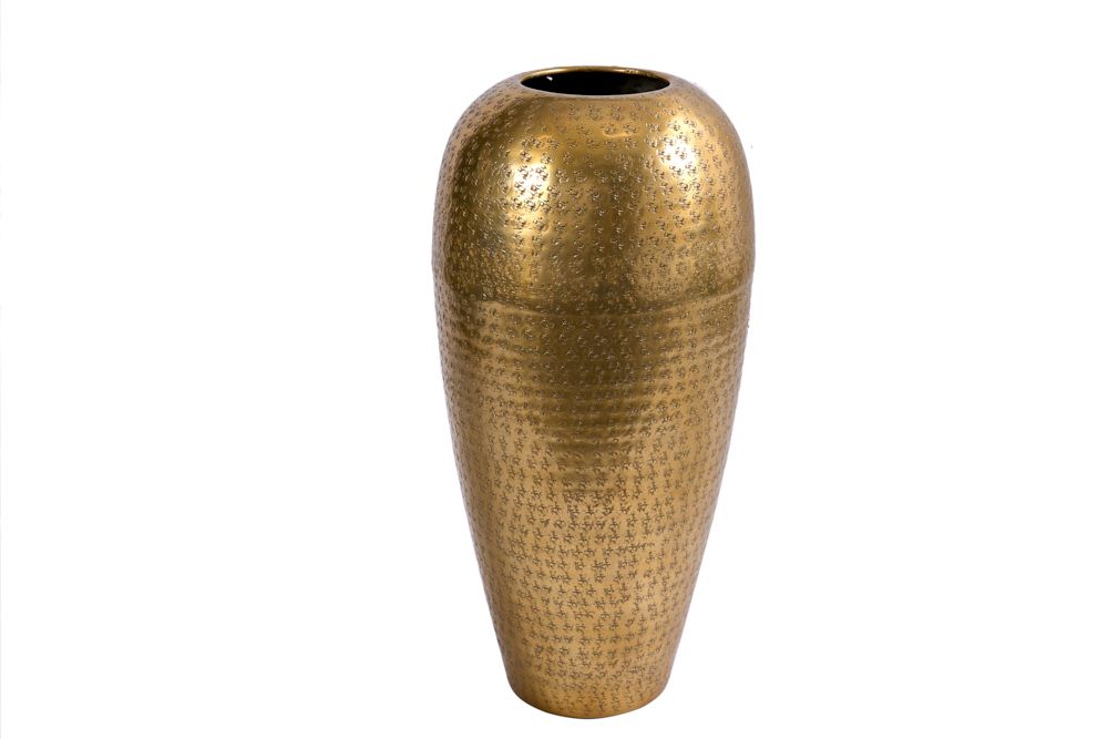 Elegante Vase ORIENTAL 50cm gold im Wild Hammerschlag Design