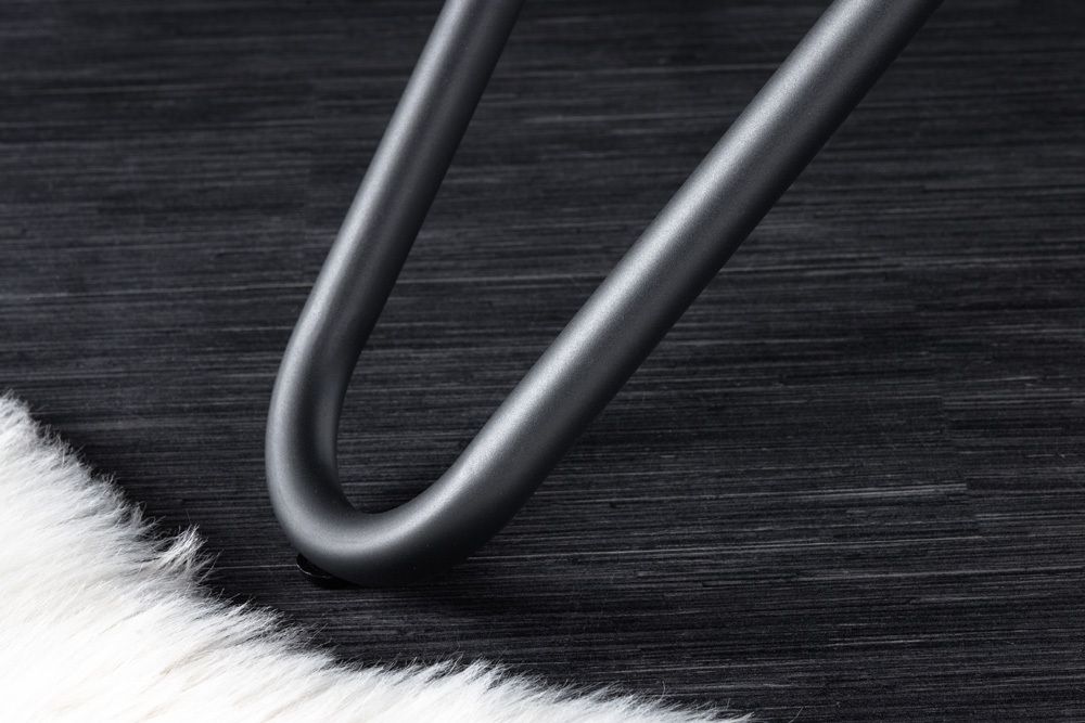 Runder Esstisch ELLIPSE 120cm Marmor weiß Keramik made in Italy Hairpin Legs