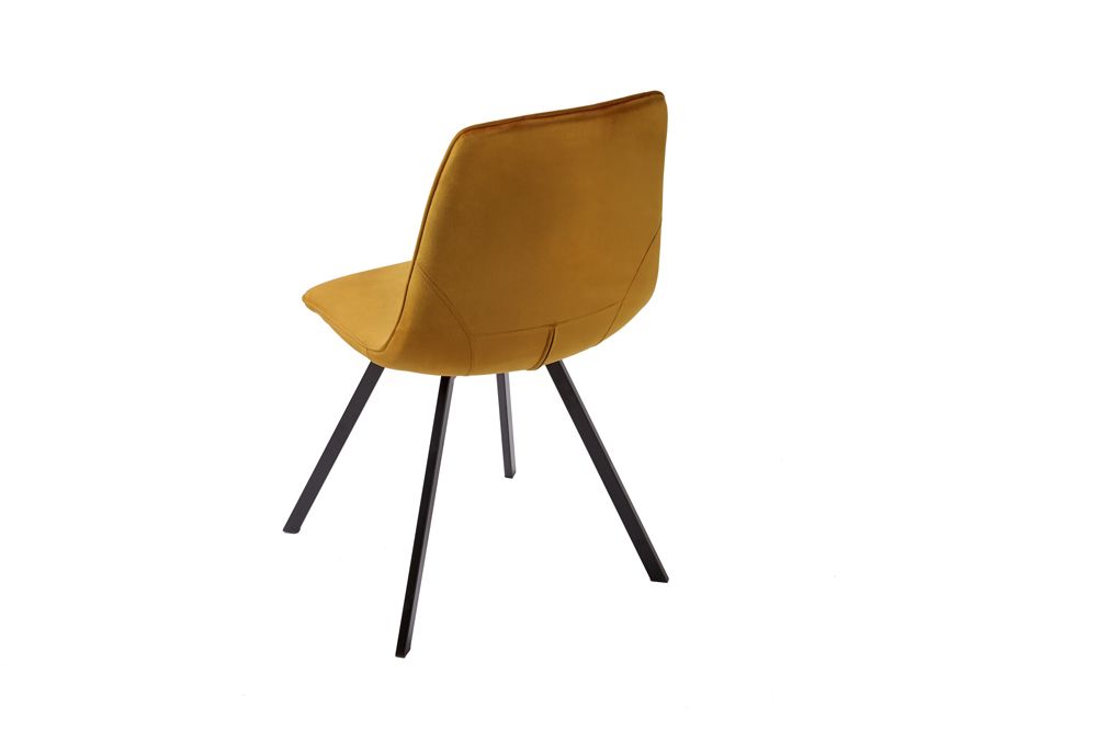 Retro Stuhl AMSTERDAM CHAIR senfgelb Samt Designklassiker