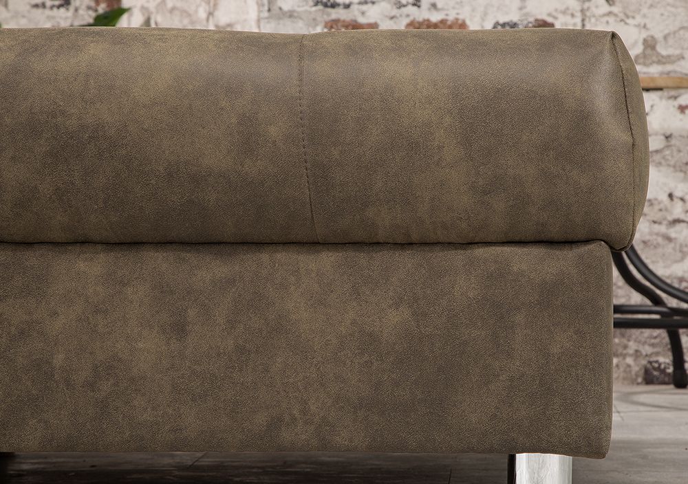 Moderne XXL Wohnlandschaft KENT 305cm taupe Federkern Bigsofa inkl. Hocker