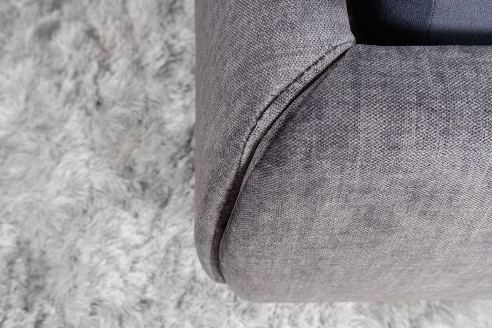 Design Bett MILANO 180x200cm grau Vogue Seiden Samtstoff