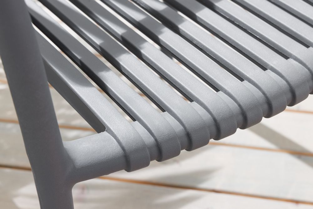 In- und Outdoor Stuhl STUDIO ITALIA anthrazit stapelbar wetterfest Gartenstuhl