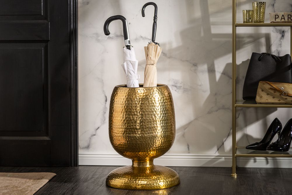Handgearbeiteter Beistelltisch ORIENT 50cm gold Hammerschlag Design