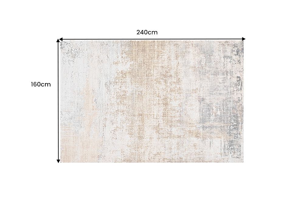 Kurzflor Teppich DESERT PATINA 240x160cm sand greige taupe Indoor