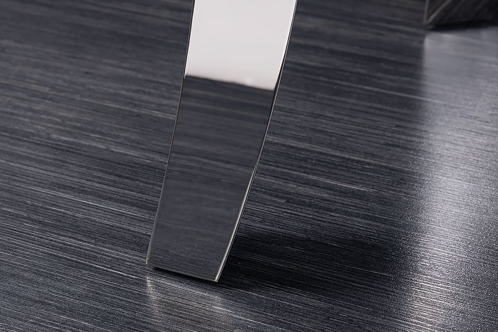 Design Konsolentisch MODERN BAROCK 140cm schwarz anthrazit chrom Keramik Marmor