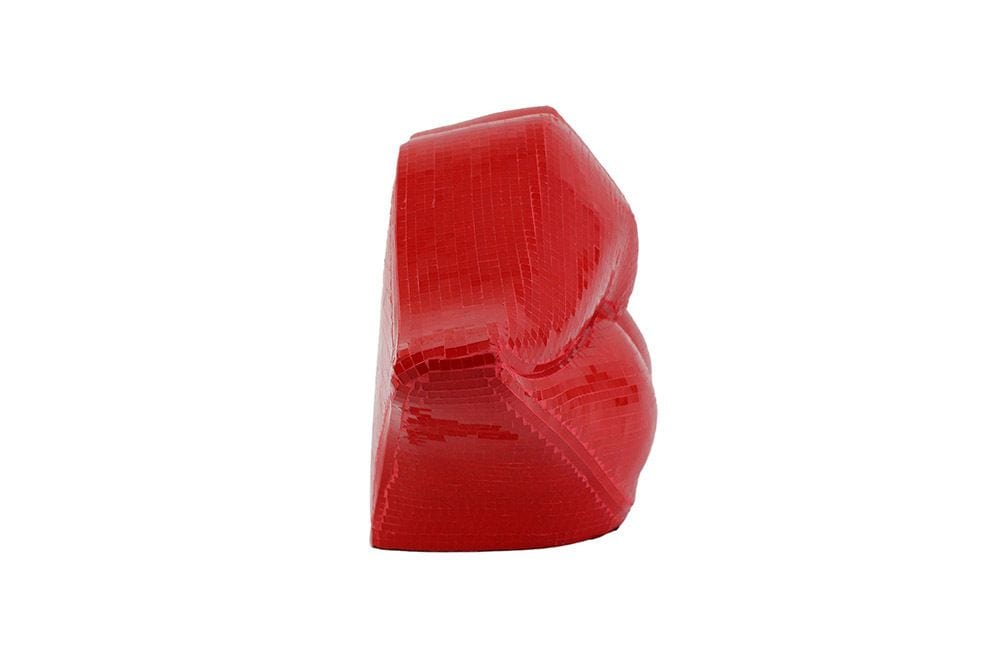 Glamouröse Deko-Figur DISCO LIP 45cm rot Glas-Mosaik-Design handmade
