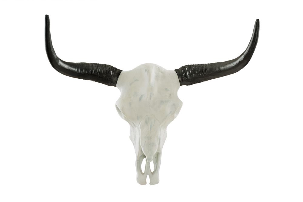 Imposanter Büffelschädel EL TORO 70cm natur massives Aluminium