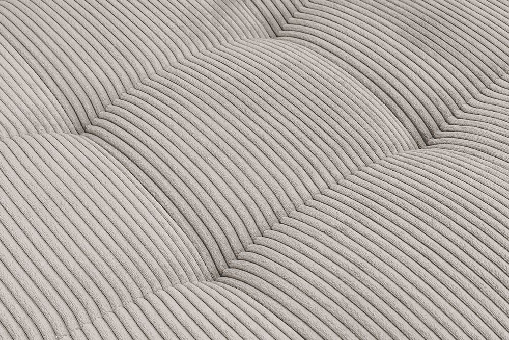 Moderne XXL Wohnlandschaft KENT 305cm greige Cord Bigsofa inkl. Hocker Federkern
