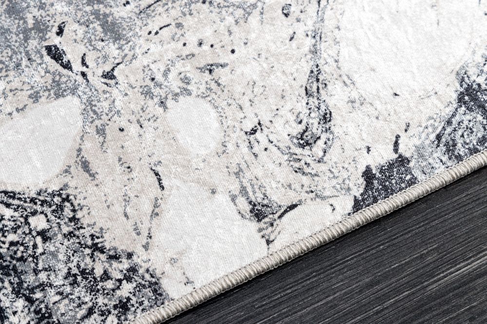 Design Teppich ART RUGS 230x160cm weiß grau Flachgewebe Indoor