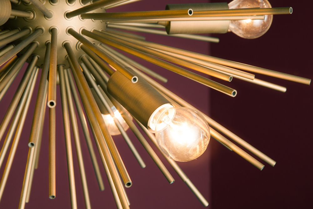 Elegante Hängeleuchte SUNLIGHT 50cm matt gold Hängelampe