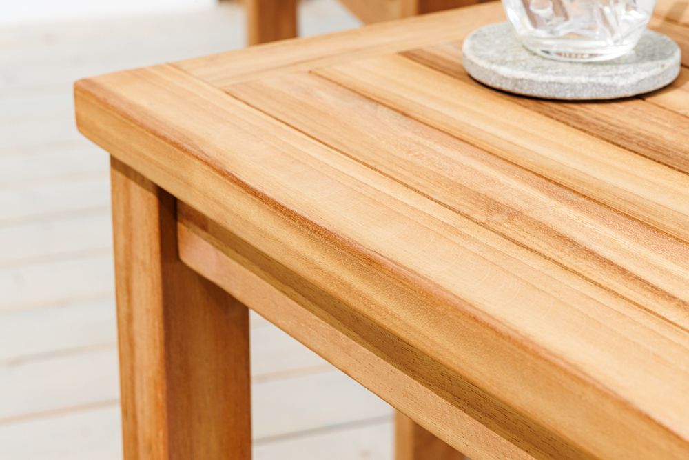 Massiver Beistelltisch EMPIRE TEAK 50cm natur Teakholz