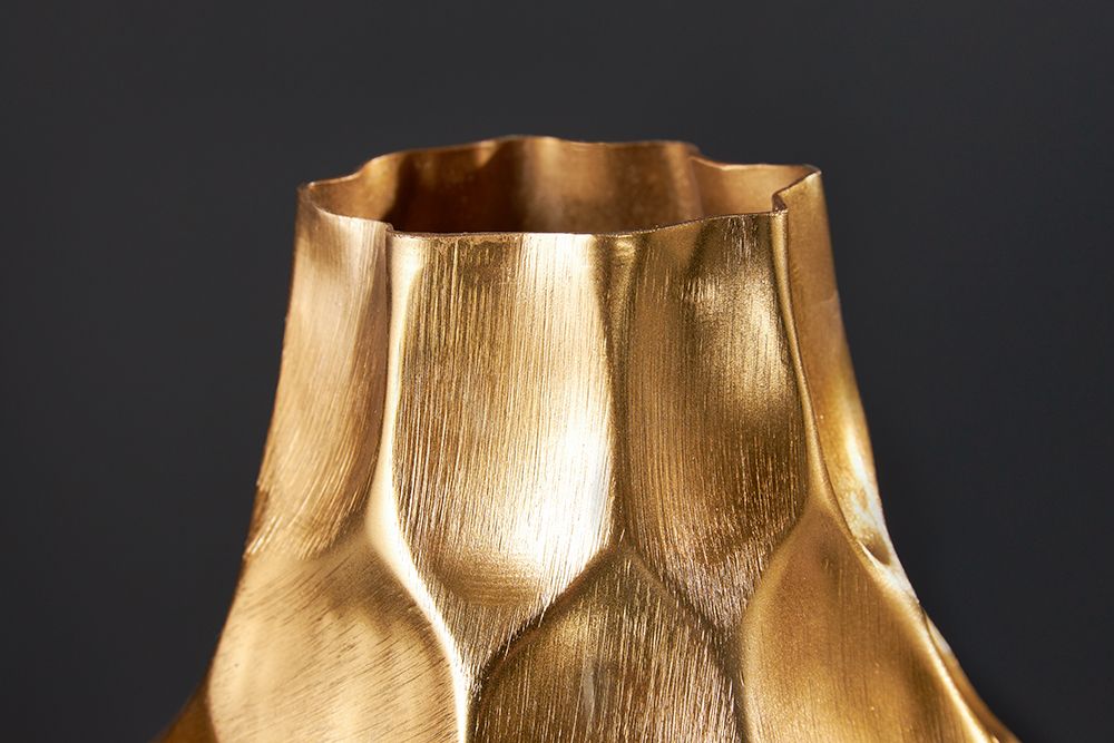 Elegante Vase ORGANIC ORIENT 45cm gold Hammerschlag Design