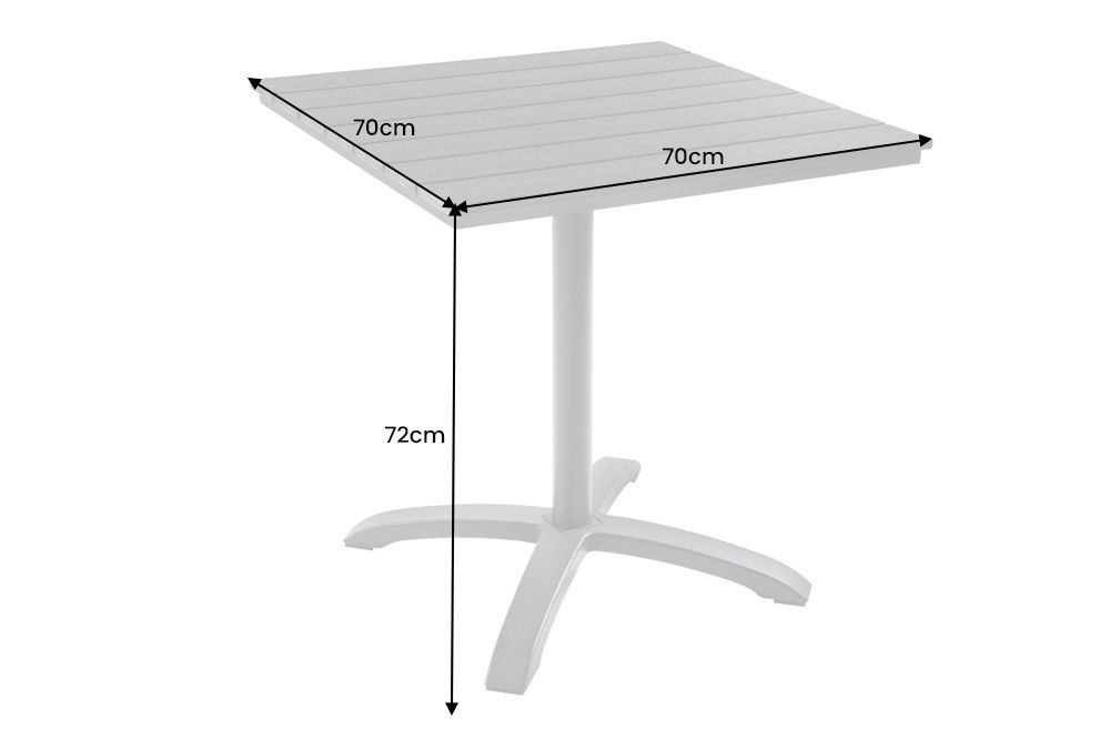 Outdoor Bistrotisch DESIGNO 70cm schwarz grau Aluminium wetterfest Gartentisch