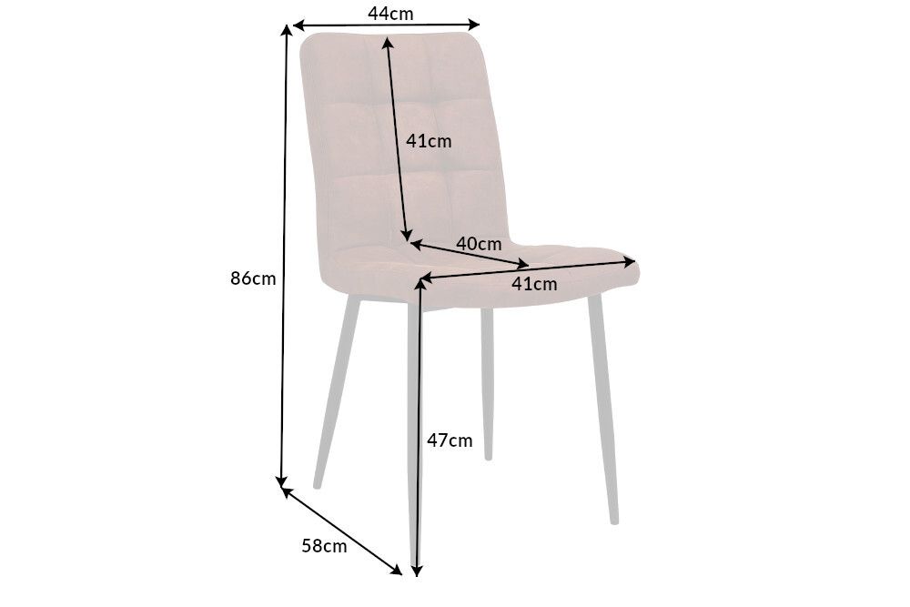 Retro Design Stuhl MODENA vintage braun mit Ziersteppung