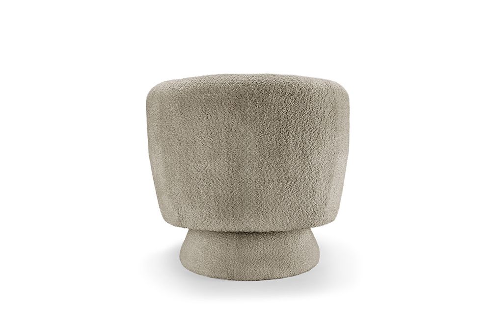 Drehbarer Design Sessel BOSSA NOVA taupe Bouclé