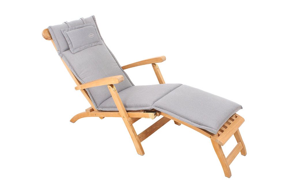 Outdoor Kissen ROG 45x186cm taupe Sitzkissen Polster-Auflage für Deckchair