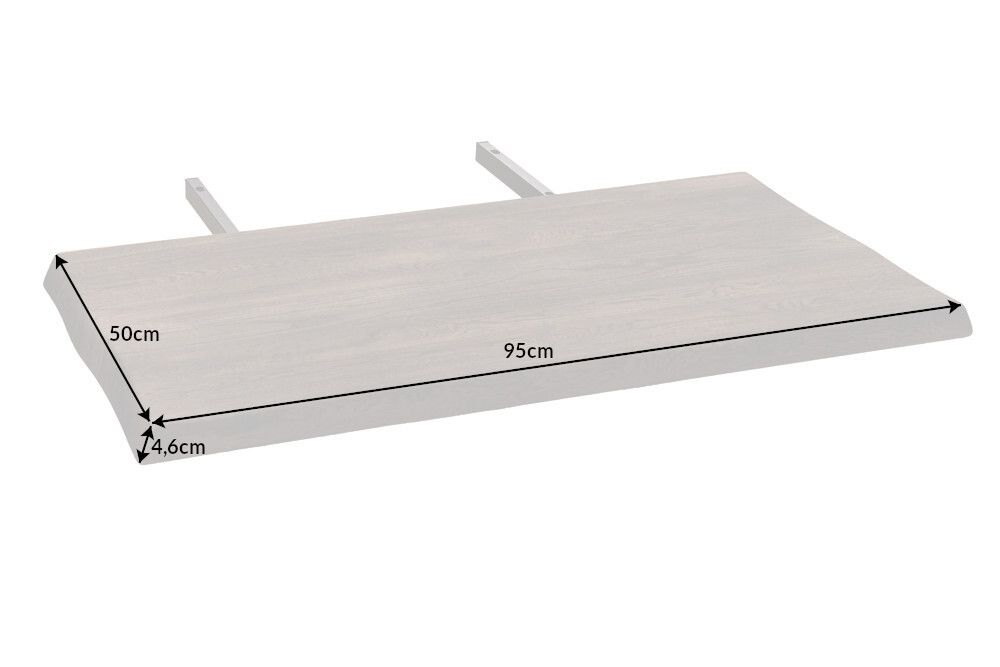 2er Set Ansteckplatten WILD OAK 50cm smoke finish Wildeiche Verlängerung Baumkante