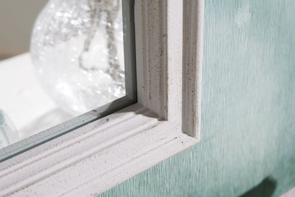 Design Wandspiegel CASTILLO 100cm weiß Landhausstil Fensterspiegel Rundbogen Shabby Chic