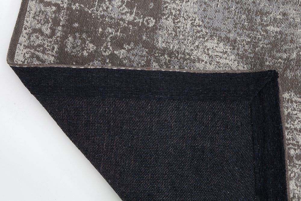 Orientalischer Baumwoll-Teppich PURE UNIQUE 240x160cm hellgrau geometrische Muster