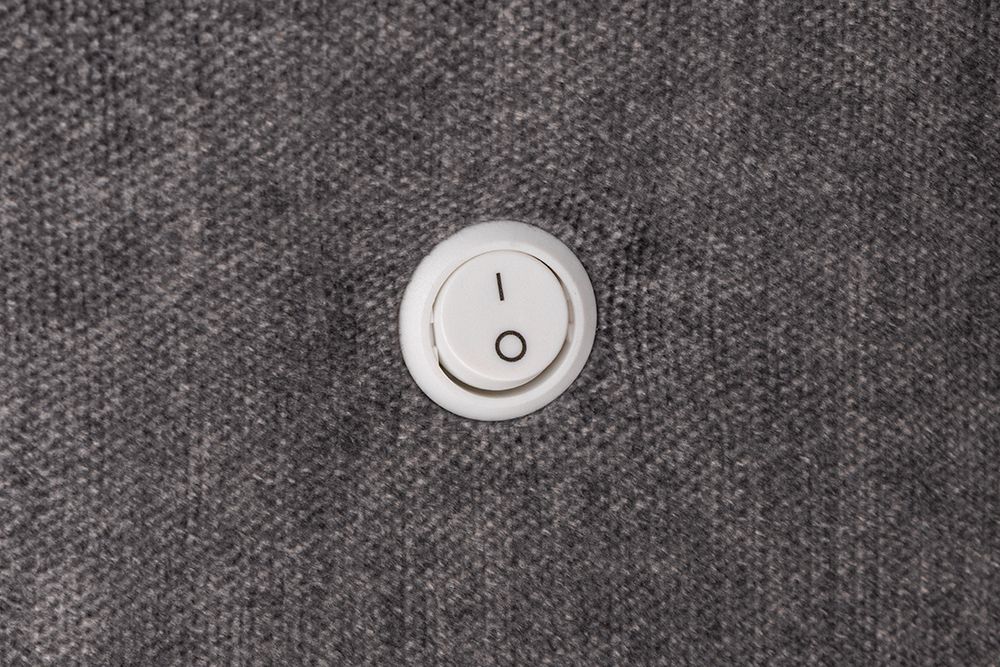 Nachttisch SIGNUM 55cm oval grau Vogue Seiden Samtstoff inkl. Beleuchtung Schubladen