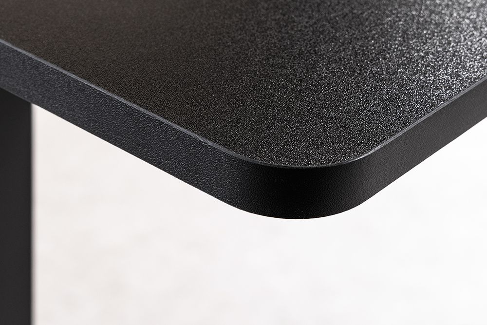 Höhenverstellbarer Schreibtisch BLACK DESK 140cm anthrazit schwarzes Metallgestell
