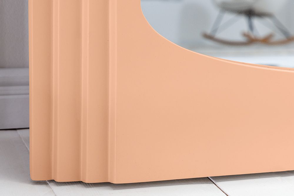 Design Wandspiegel WAVE 160cm apricot Pastell Rundbogen Spiegel
