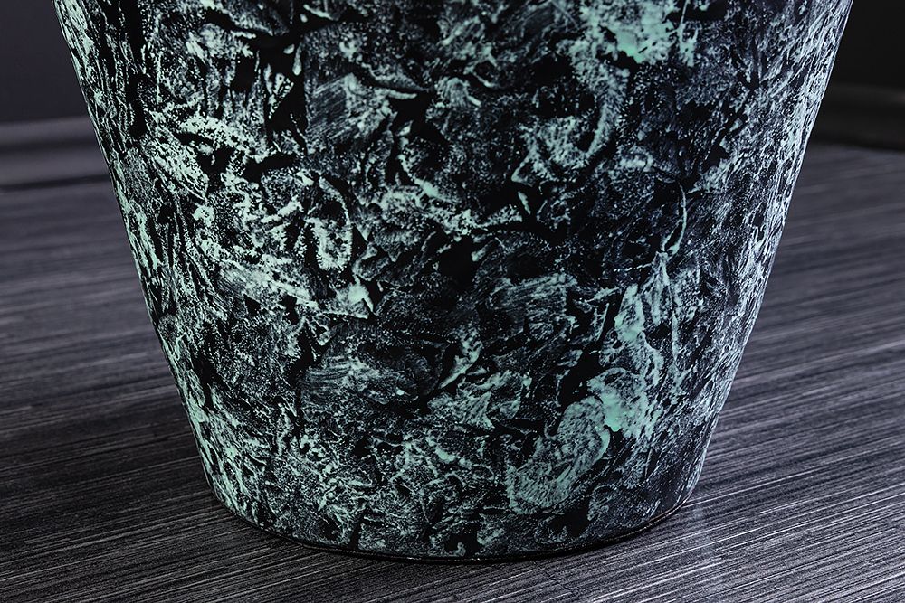 Handgefertigte Deko Vase ORIENT L 60cm gold Metall mit Patina Hammerschlag Design