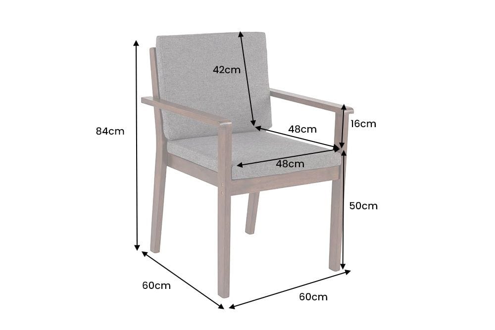 Outdoor Gartenstuhl KOPENHAGEN anthrazit braun Akazie honey finish inkl. Kissen stapelbar