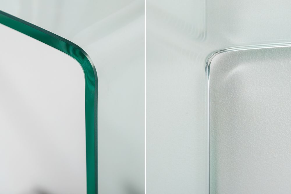 Extravaganter Glas Konsolentisch FANTOME 100cm transparent Schreibtisch Ganzglastisch