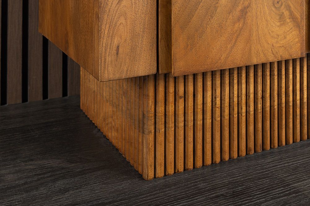 Design Sideboard ARCADIA 160cm braun Mangoholz mit Bogenfront