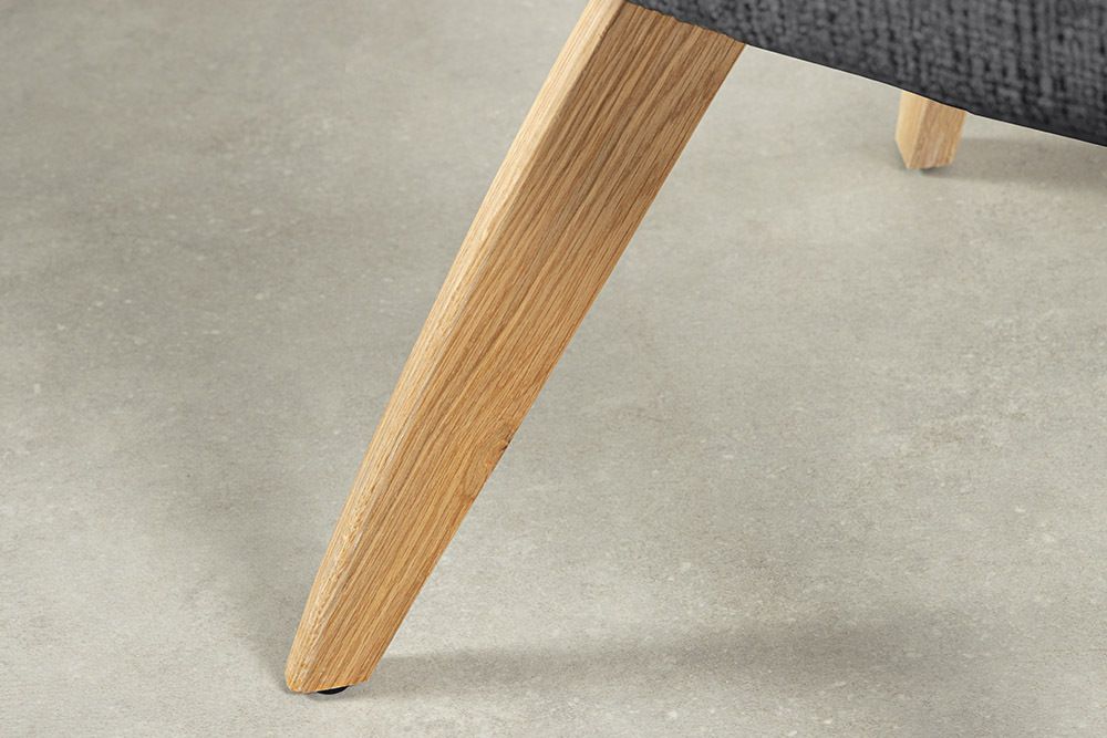 Drehbarer Stuhl ASGARD grau Chenille Cremona mit Taschenfederkern und Armlehne
