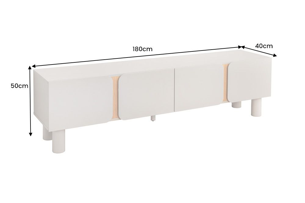 TV-Lowboard COSMO 180cm kaschmir beige Eiche Soft Close Stauraum