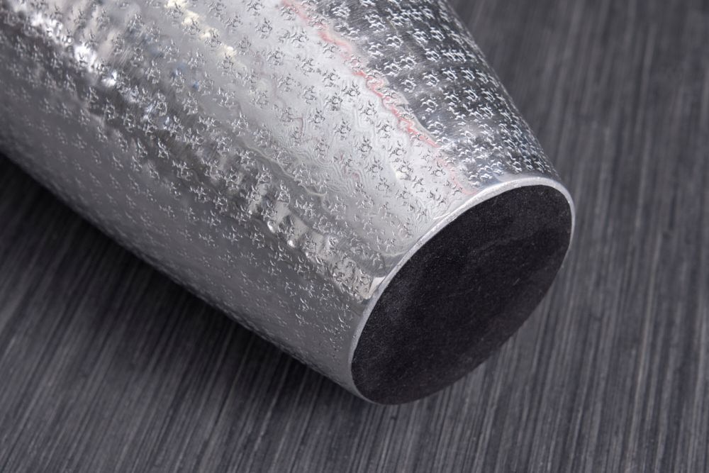 Elegante Vase ORIENTAL 50cm silber im Wild Hammerschlag Design