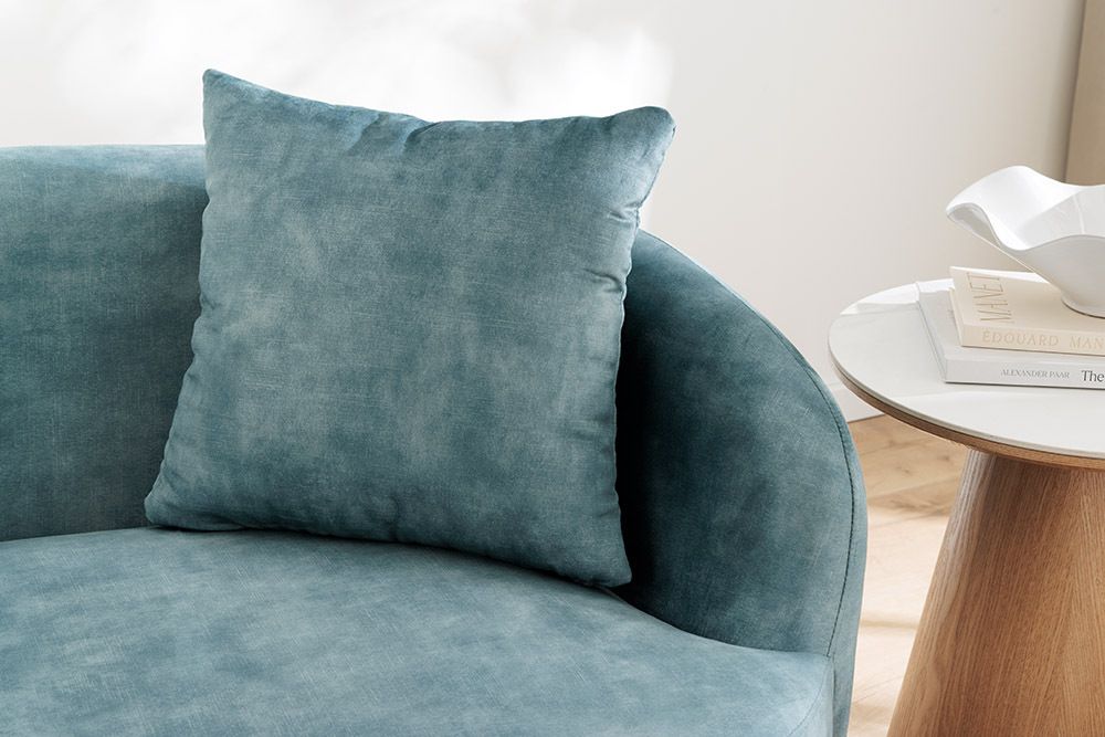Extravagantes Sofa ELEMENTAL 180cm petrol Samt 2-Sitzer Couch mit Federkern