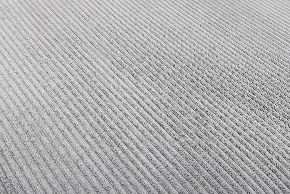 Großer Sitzhocker HEAVEN 100cm hellgrau Cord Federkern Sofahocker abnehmbarer Bezug