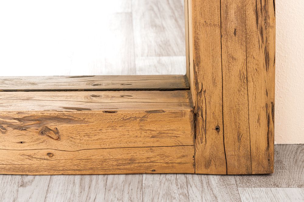 Massiver Spiegel JAVA 180cm natur recyceltes Teakholz hängend oder stehend