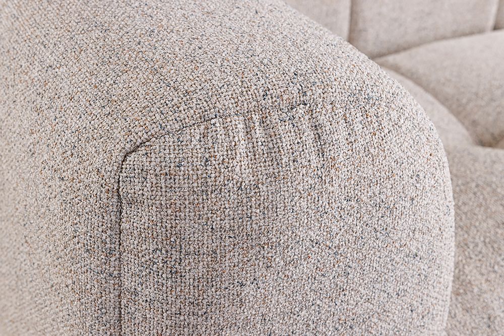 Modernes Ecksofa ZERO GRAVITY 240cm graphit beige Strukturstoff 3-Sitzer Couch