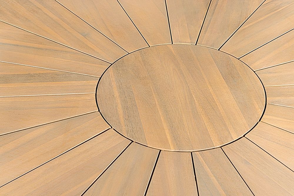 Runder Gartentisch KOPENHAGEN 140cm natur Akazie Massivholz In- und Outdoor wetterfest