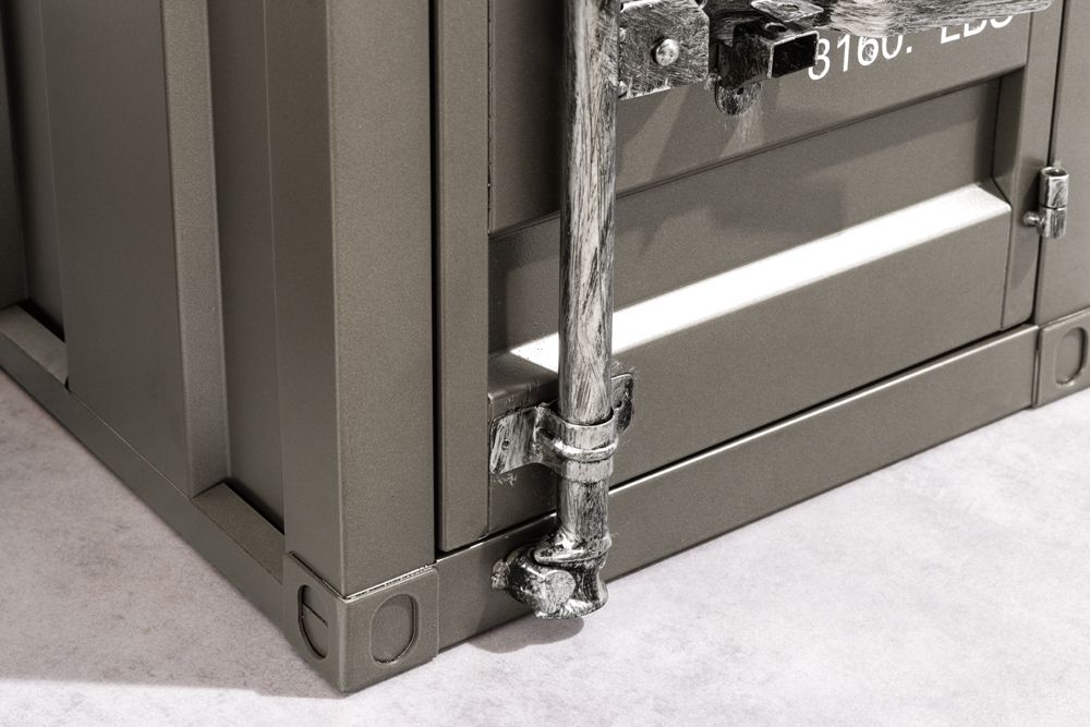Container-Schrank GLOBETROTTER 50cm anthrazit Metall Nachttisch Beistellschrank