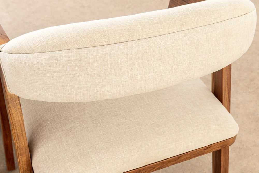 Design Stuhl MAMMUT beige natur massives Akazienholz honey finish