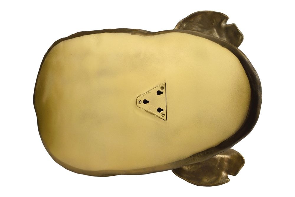 Moderne Wandlampe RHINO 40cm gold Nashorn-Skulptur handmade