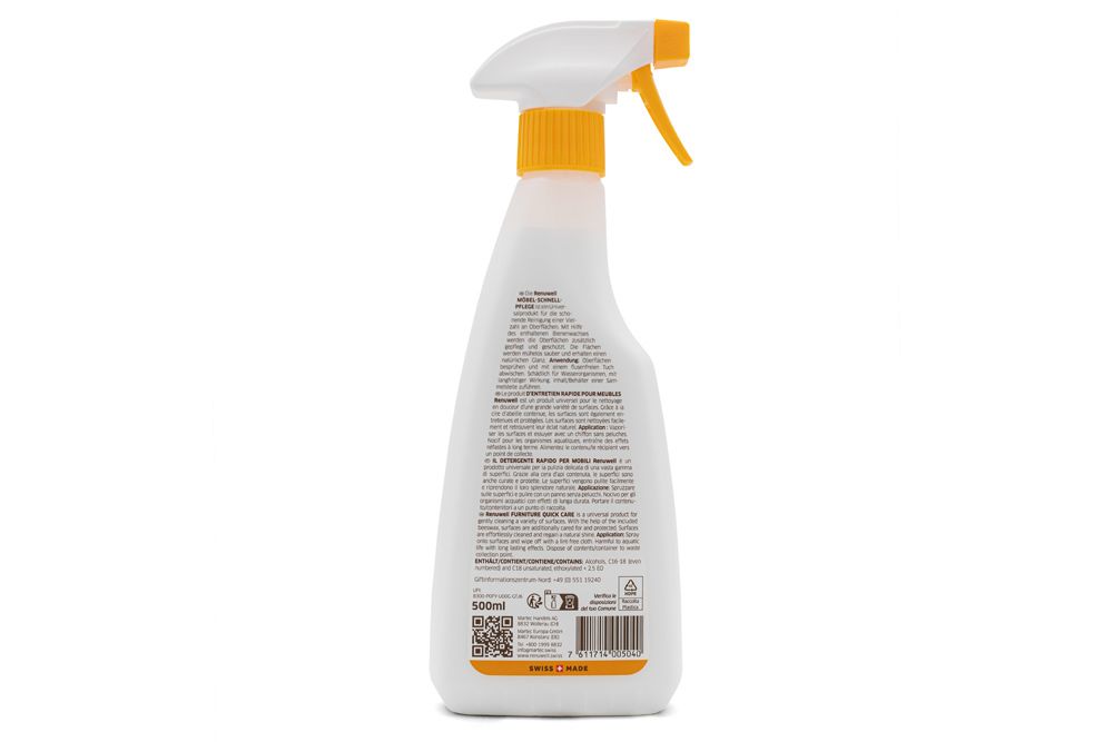Renuwell MÖBEL SCHNELLPFLEGE 500ml Pflegemittel für Holzmöbel Metall Stein