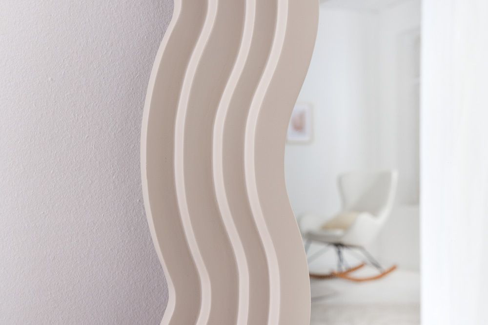Design Wandspiegel WAVE 160cm greige