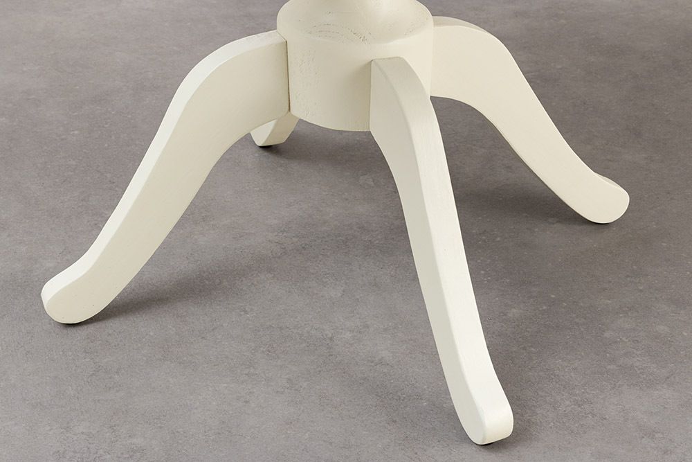 Massiver Esstisch HAMPTONS 70cm hellbraun creme recycelte Pinie Bistrotisch