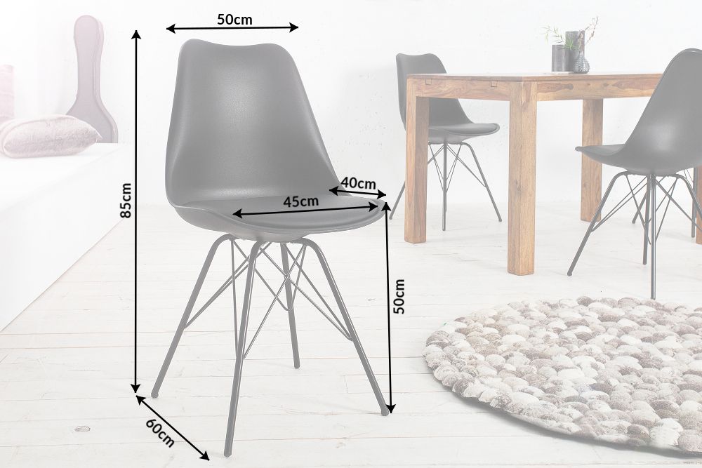 Retro Stuhl SCANDINAVIA MEISTERSTÜCK schwarz