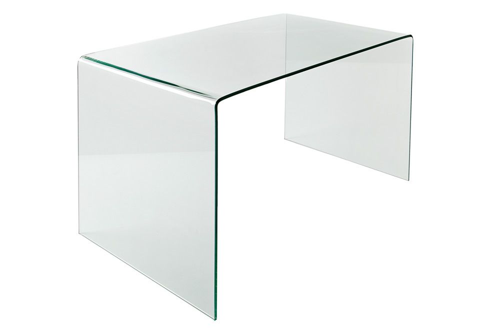 Extravaganter Glas Schreibtisch FANTOME 120cm transparent Esstisch Ganzglastisch