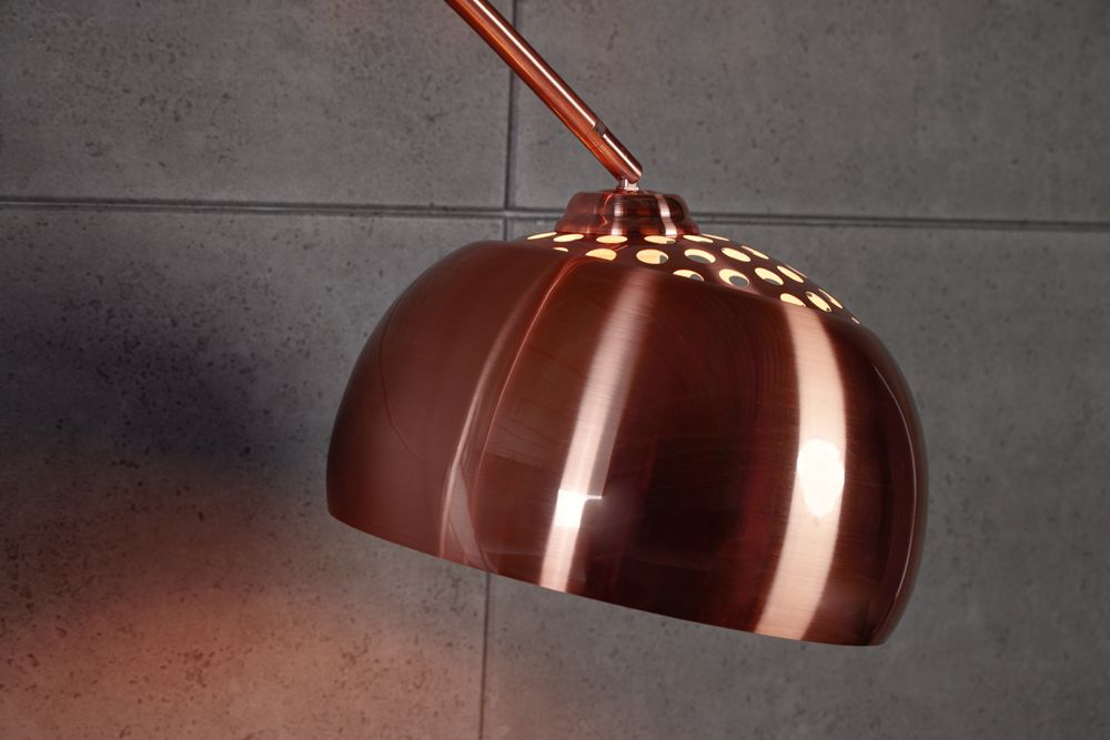 Ausziehbare Bogenlampe LOUNGE DEAL 170-210cm kupfer Stehlampe