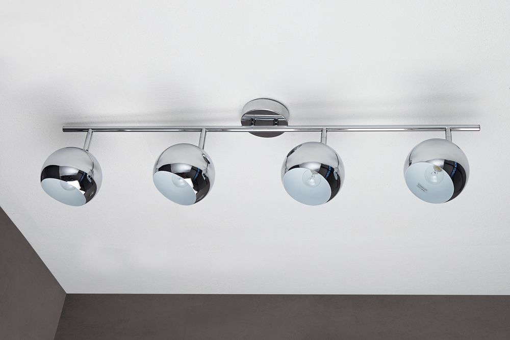 Moderne Deckenleuchte BUBBLE  105cm silber Chrom Pendelleuchte